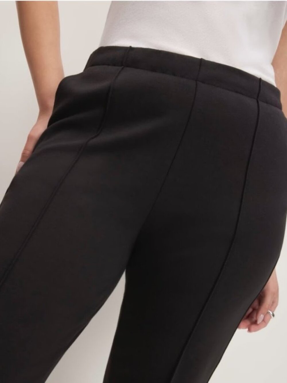 Everlane Black Tapered Leg Pants Dream Slim High Waisted Trousers Office Small - Picture 2 of 12